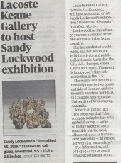 Concord Journal features Sandy Lockwood: Unearthed Elements
